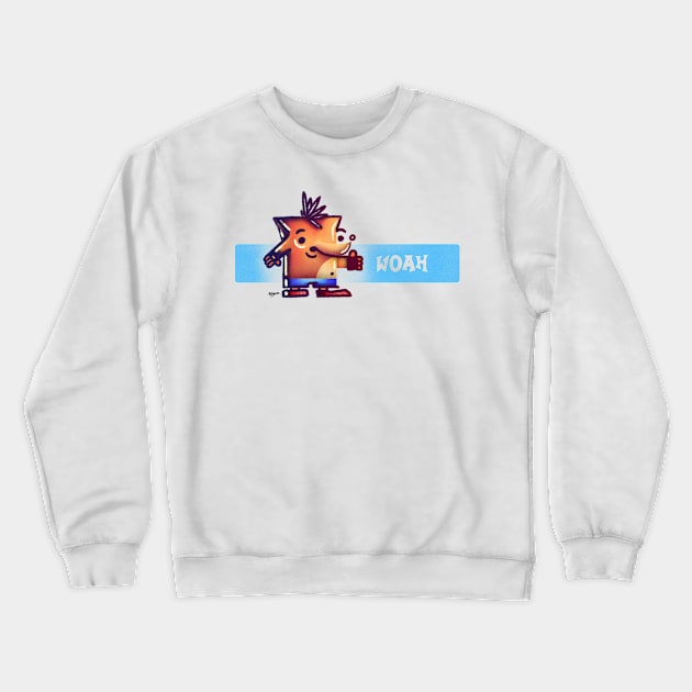 Crash has Something to Say Crewneck Sweatshirt by amiibler